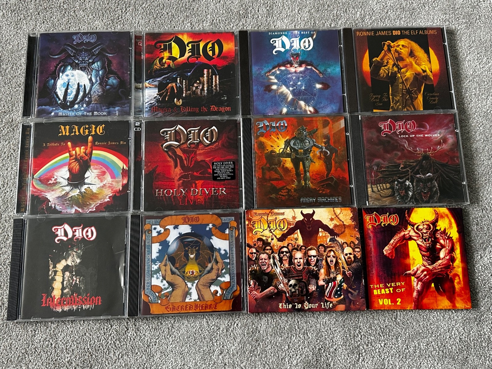 DIO / RONNIE JAMES DIO JOBLOT OF 12 CD ALBUMS