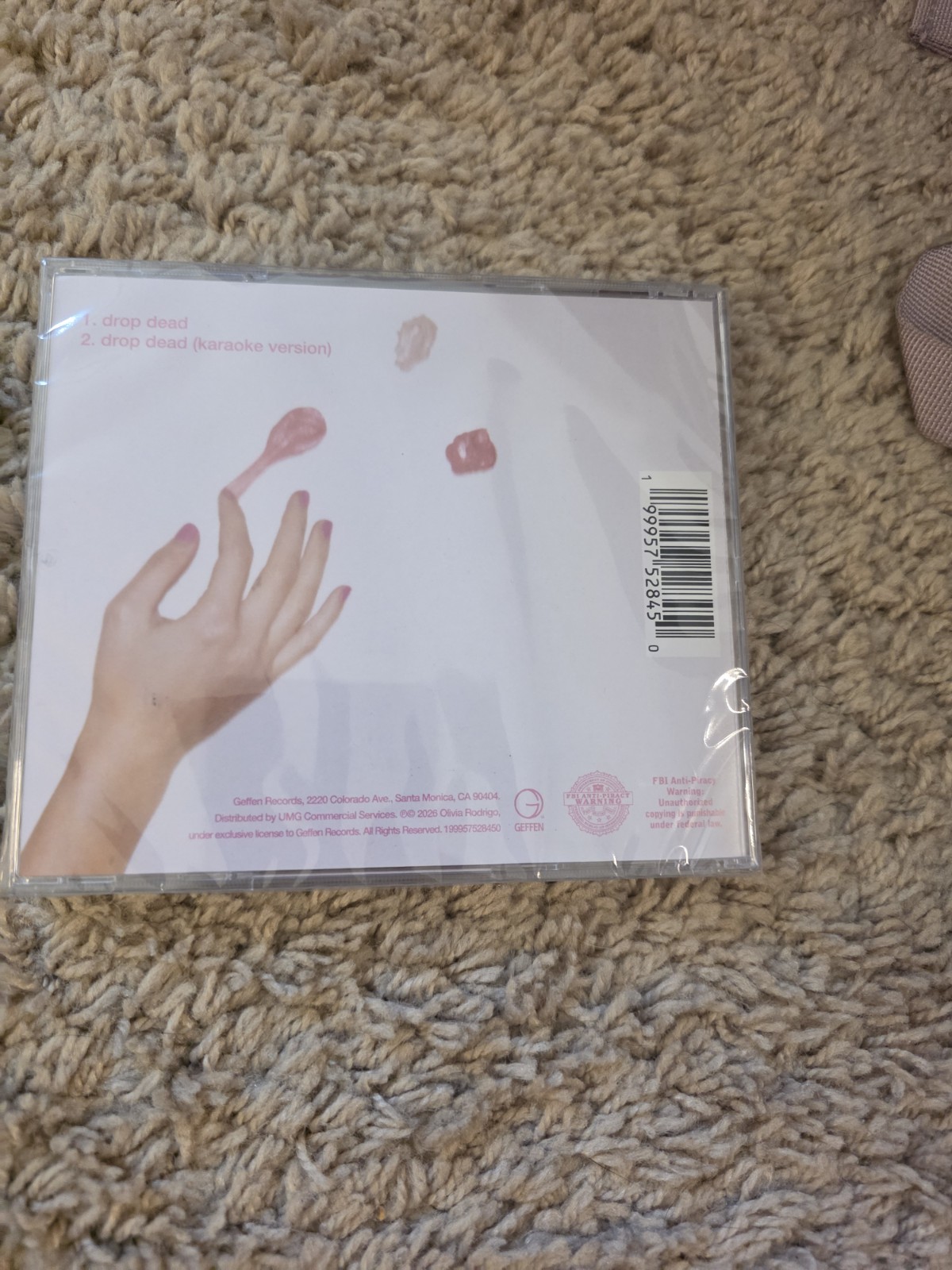 OLIVIA RODRIGO -DROP DEAD - BRAND NEW AND SEALED CD SINGLE!