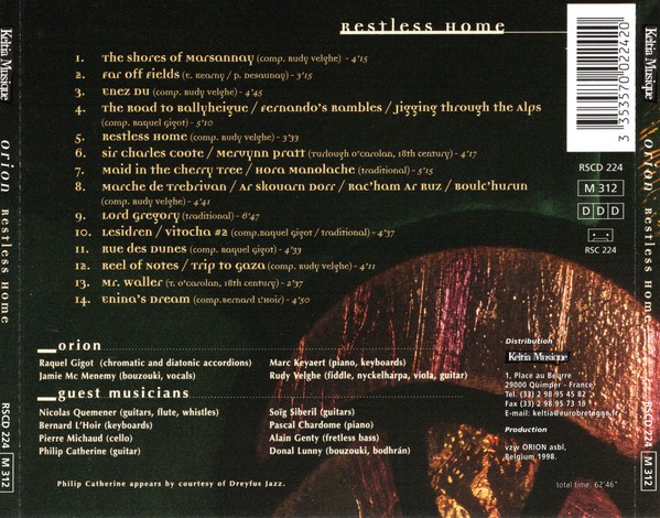 Orion - Restless Home (CD, Album) (Near Mint (NM or M-)) - [Location_ rswu]