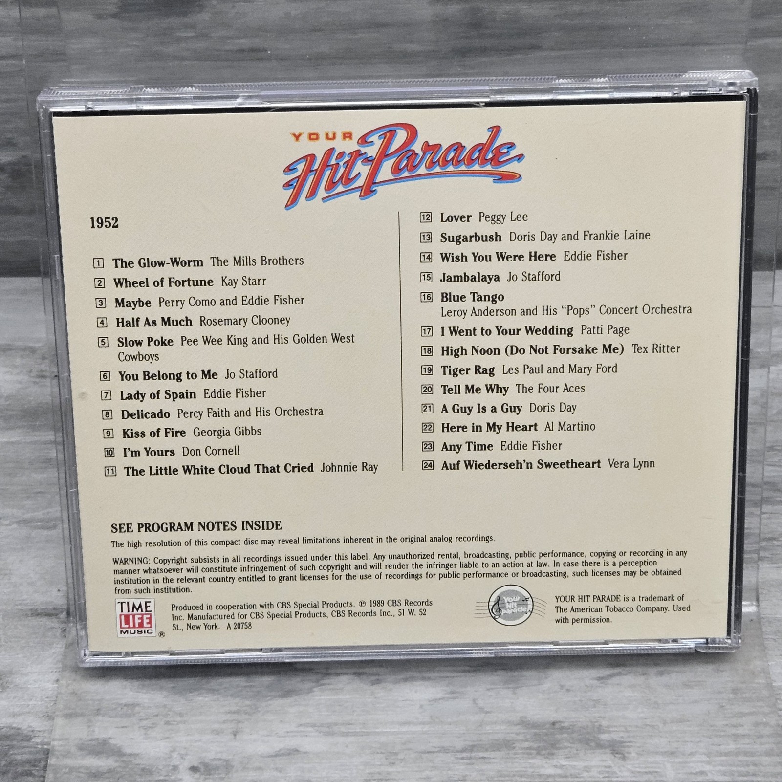 Time Life Your Hit Parade CD Lot (6) 1950s 1950 1951 1952 1953 1955 1959