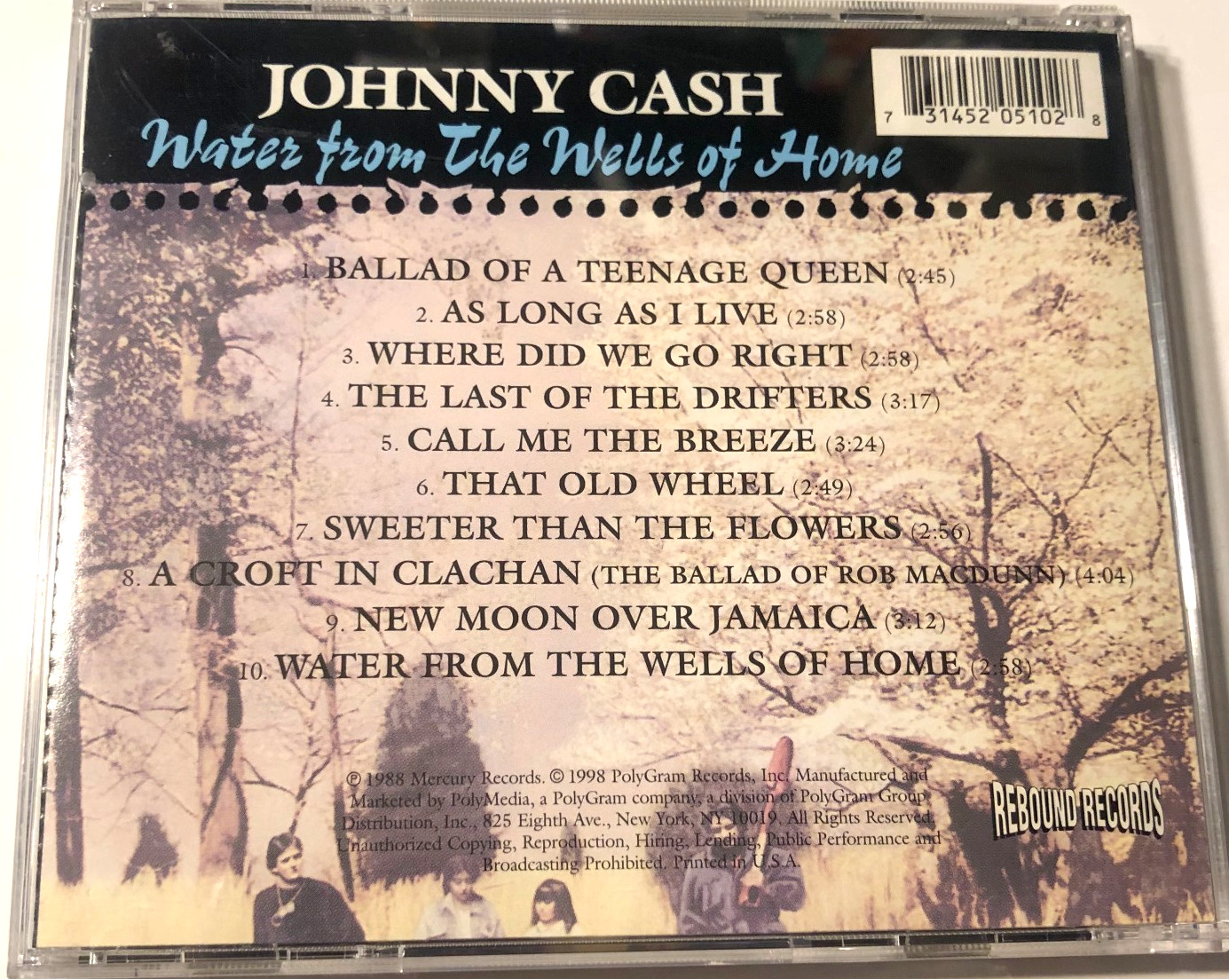 Johnny Cash Water From the Wells of Home CD 1998