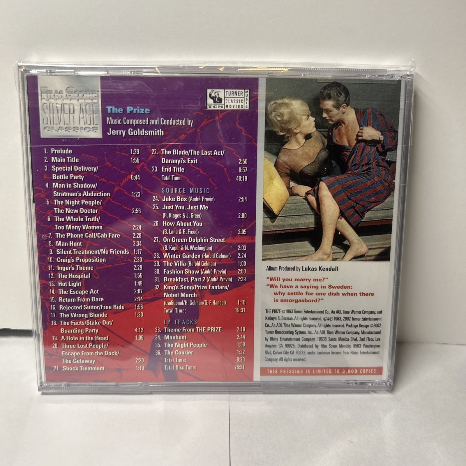 The Prize Soundtrack Jerry Goldsmith Film Score Monthly CD Ltd Edition