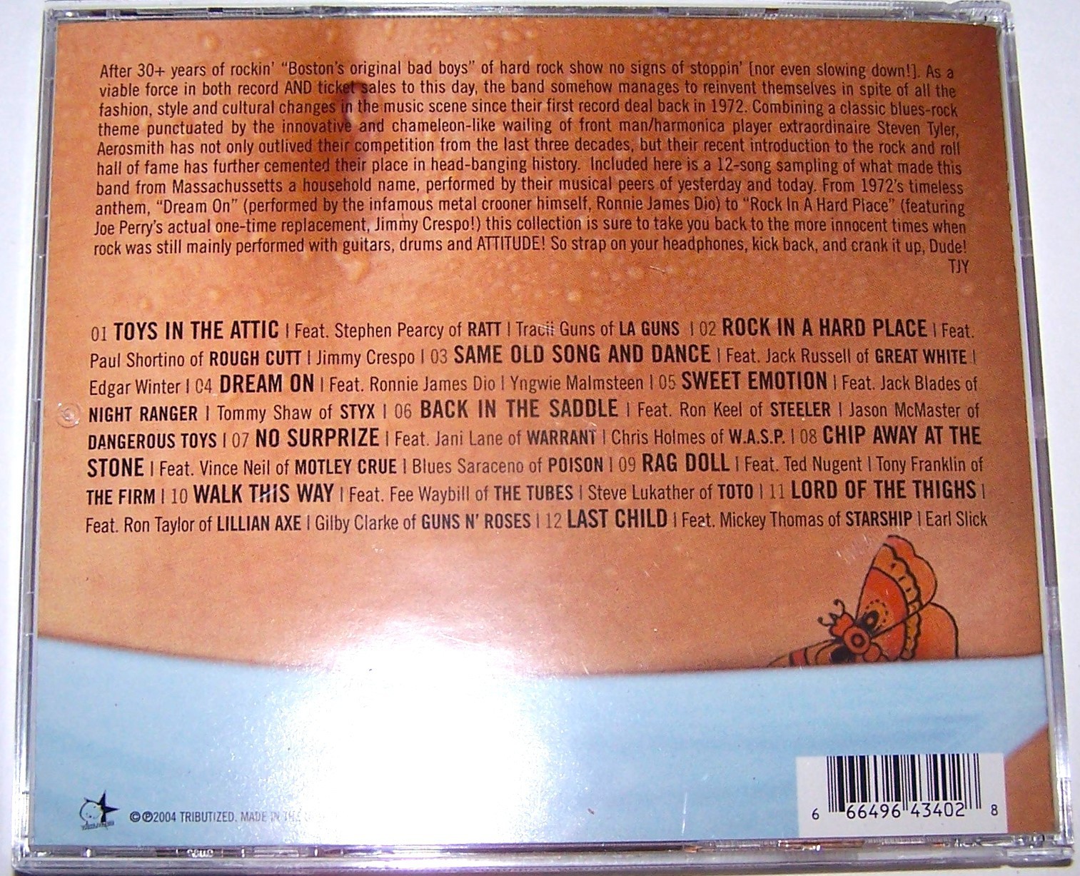 Various - A Tribute To Aerosmith (2004 CD) / RATT LA GUNS DIO MOTLEY CRUE