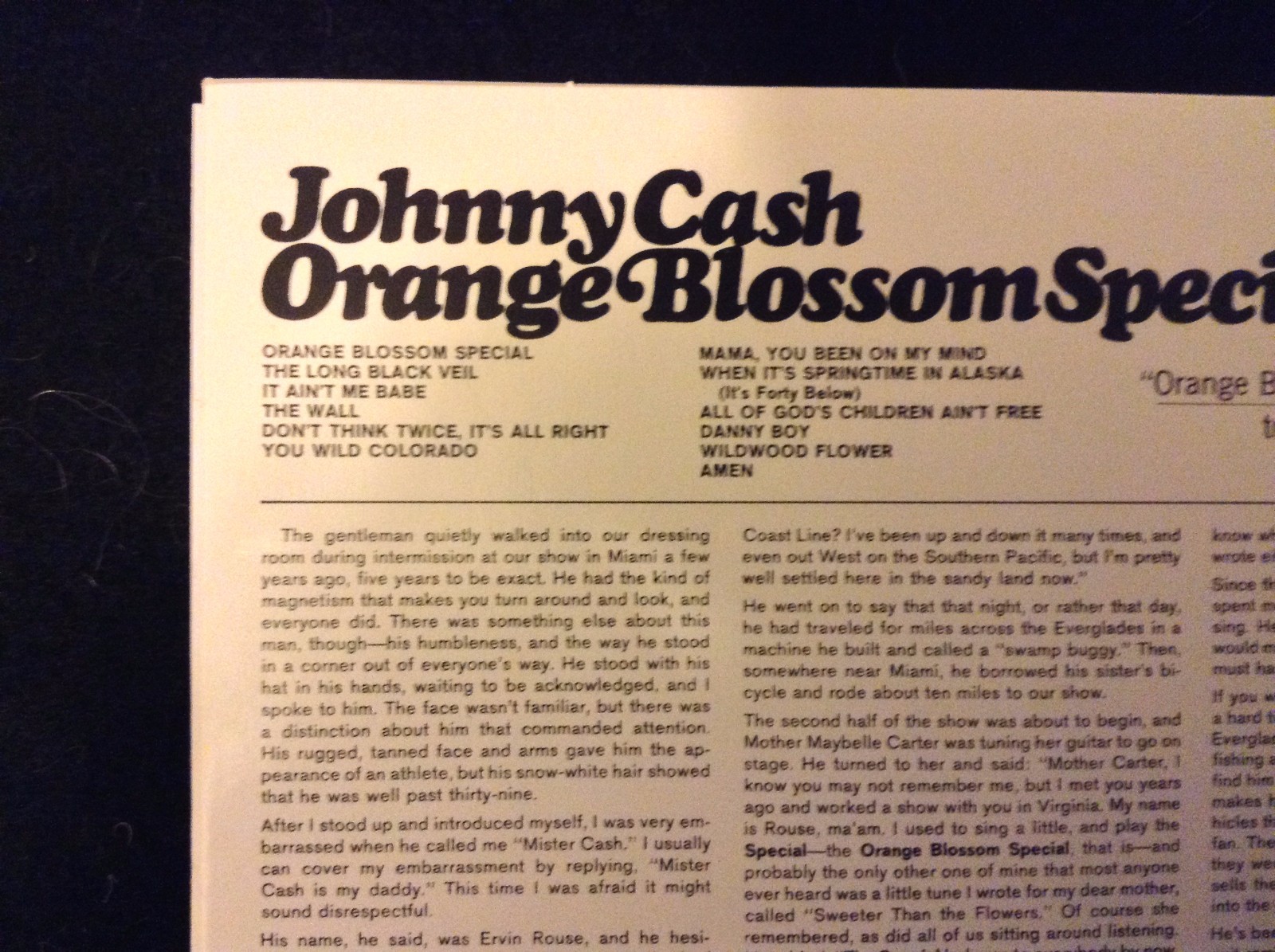 Johnny Cash / Orange Blossom Special - Import CD - Brand New