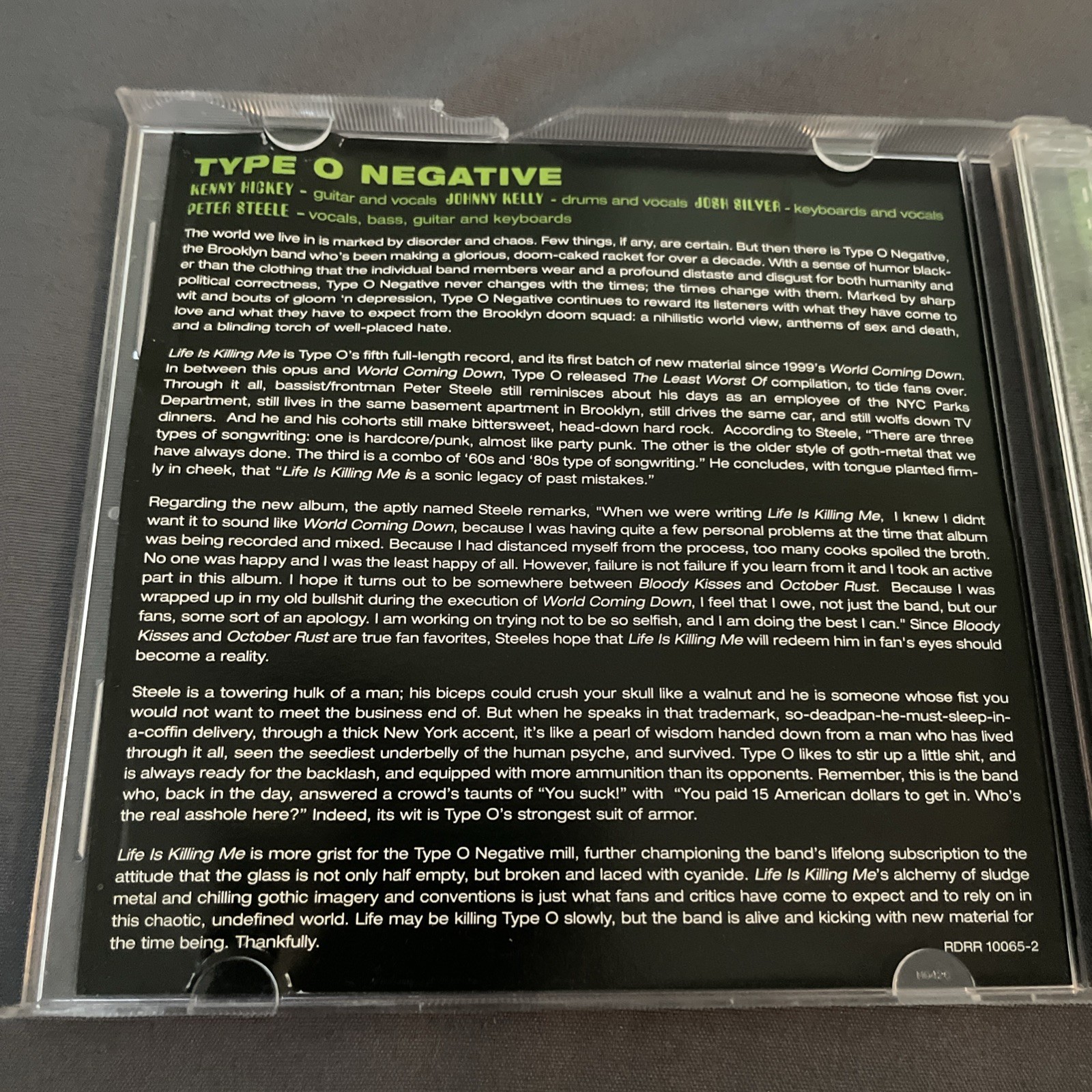 Type O Negative CD Single I Don't Wanna Be Me Promo RARE 2003