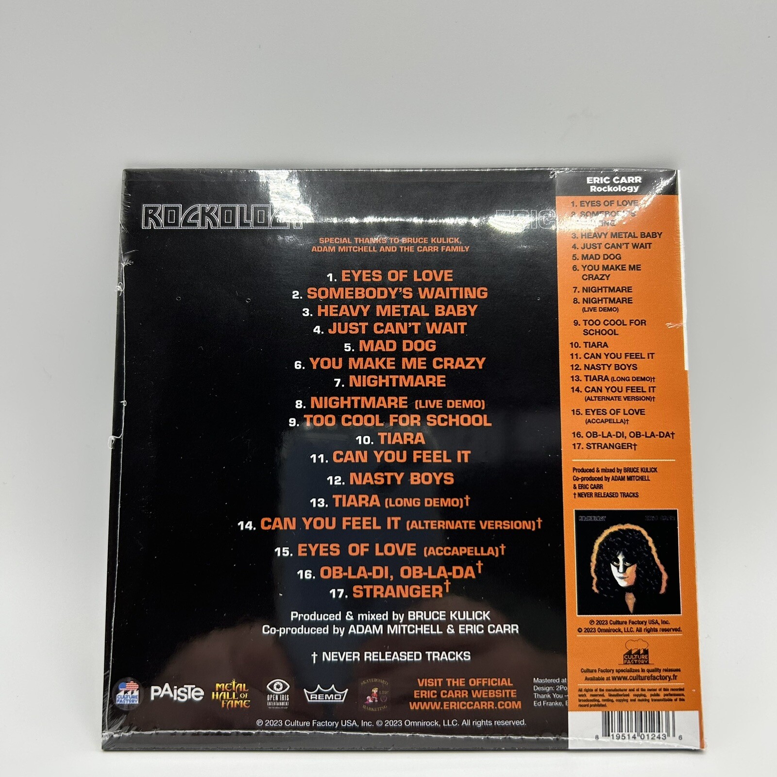 Eric Carr Rockology CD ONLY 500 COPIES RSD 2023 Record Store Day KISS