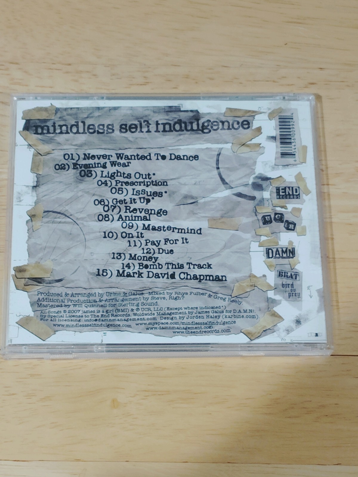 Mindless Self Indulgence – If CD 2008 MSI The End Records Rare