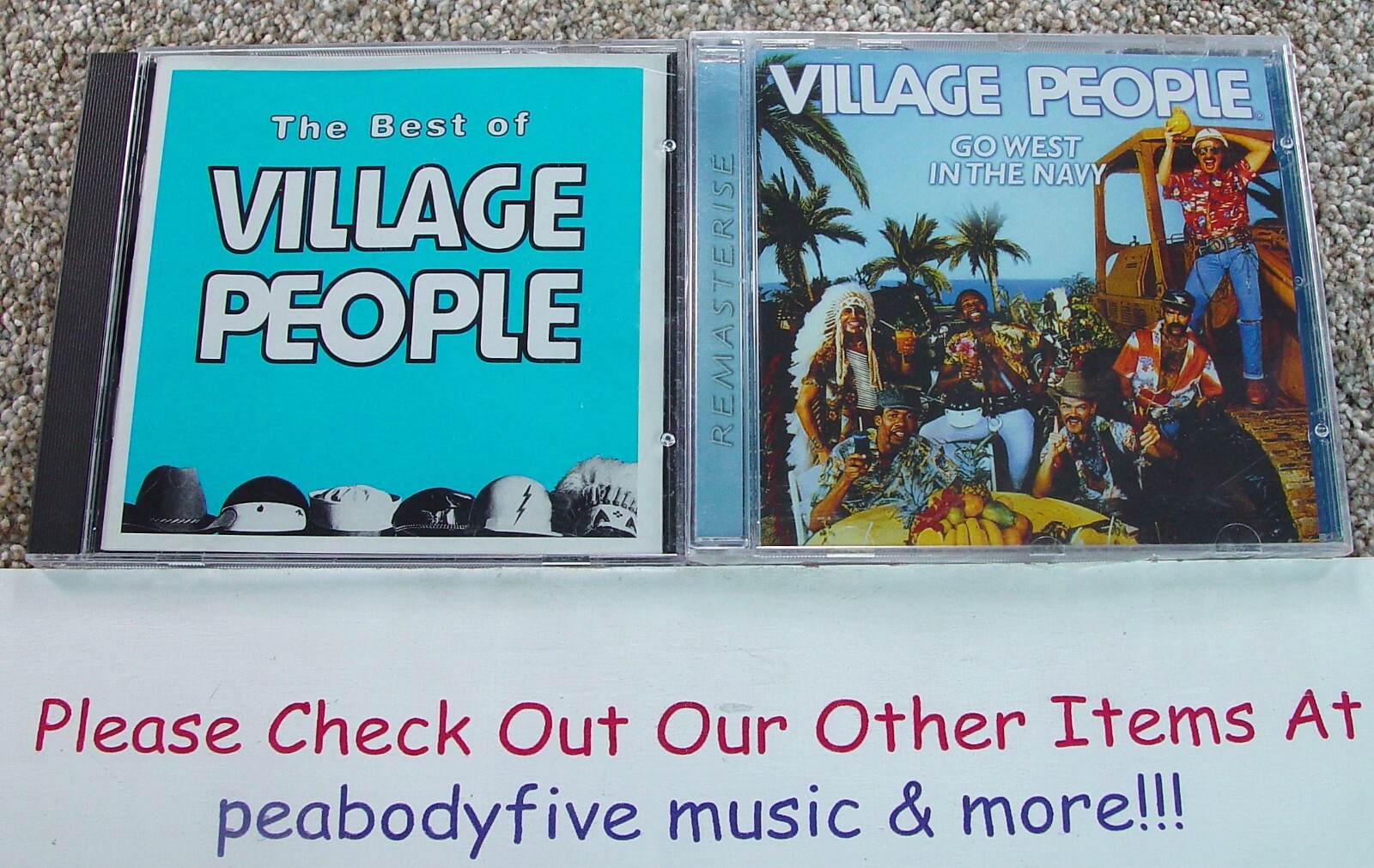Lot Of 2 VILLAGE PEOPLE CDS - The Best Of, Go West In the Navy (NEW) 💿