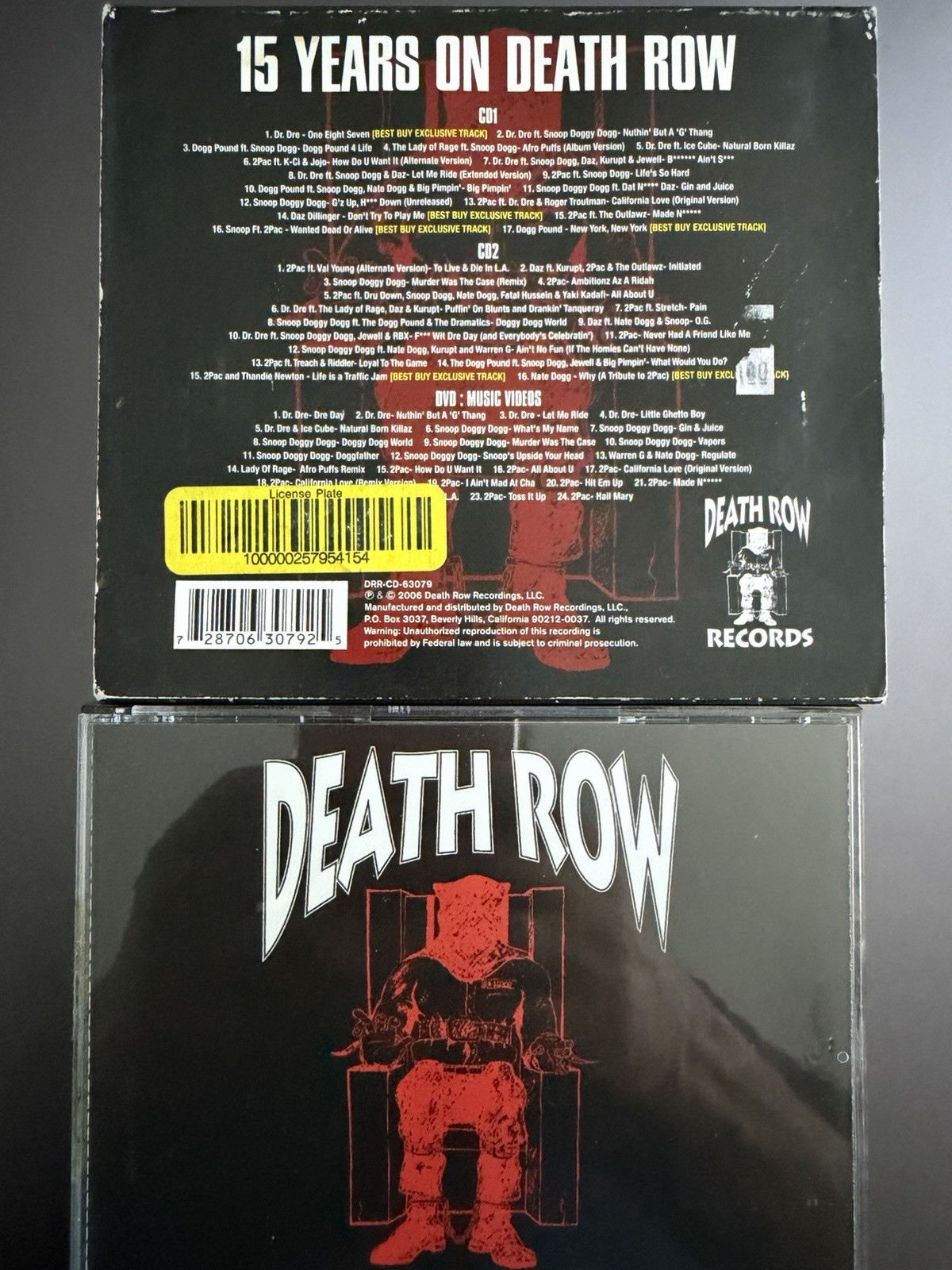 Death Row Records 15 Years On Death Row 2CD+DVD Definitive Collection 2pac
