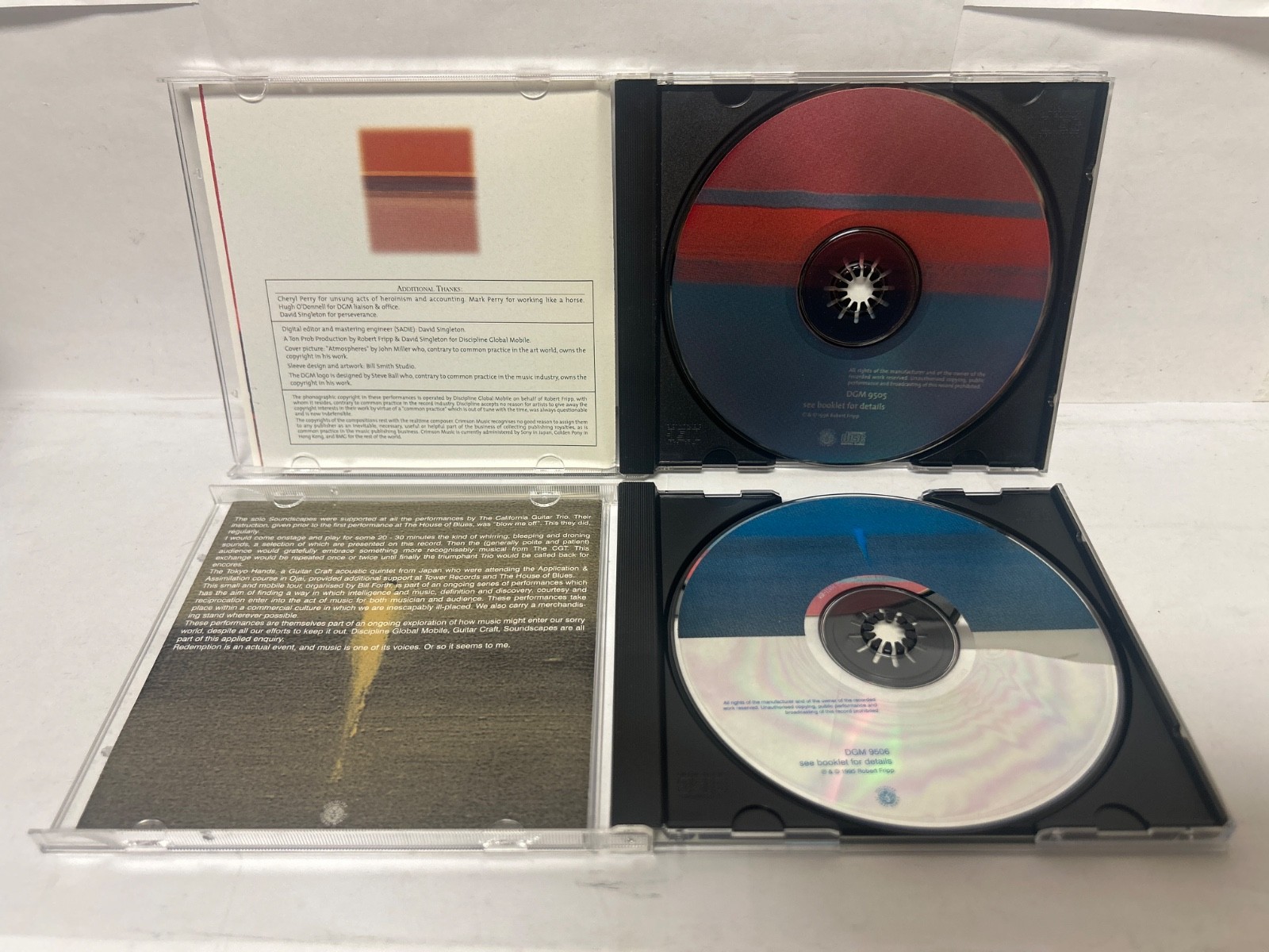 Robert Fripp 1995 Soundscapes Live 3 CD Box Set Vol 1,2,3 1996 UK VG+/NM
