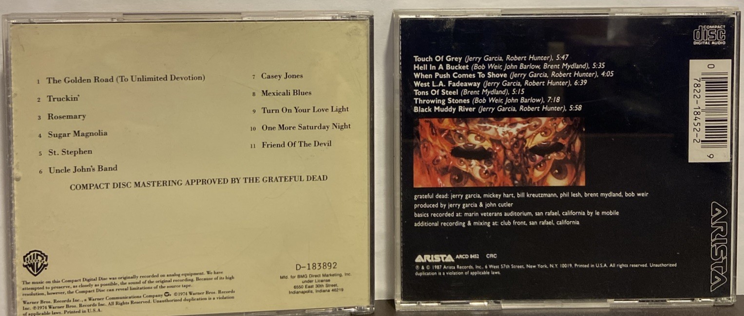 Grateful Dead CD Lot of 2 – ”In The Dark”, “ Skeletons From The Closet”