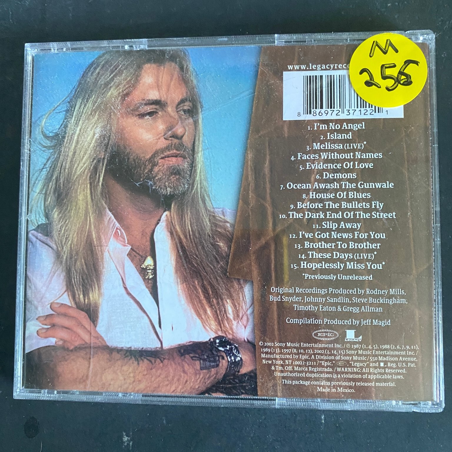 Gregg Allman – No Stranger To The Dark CD 2003 Rock Blues Legacy Recordings