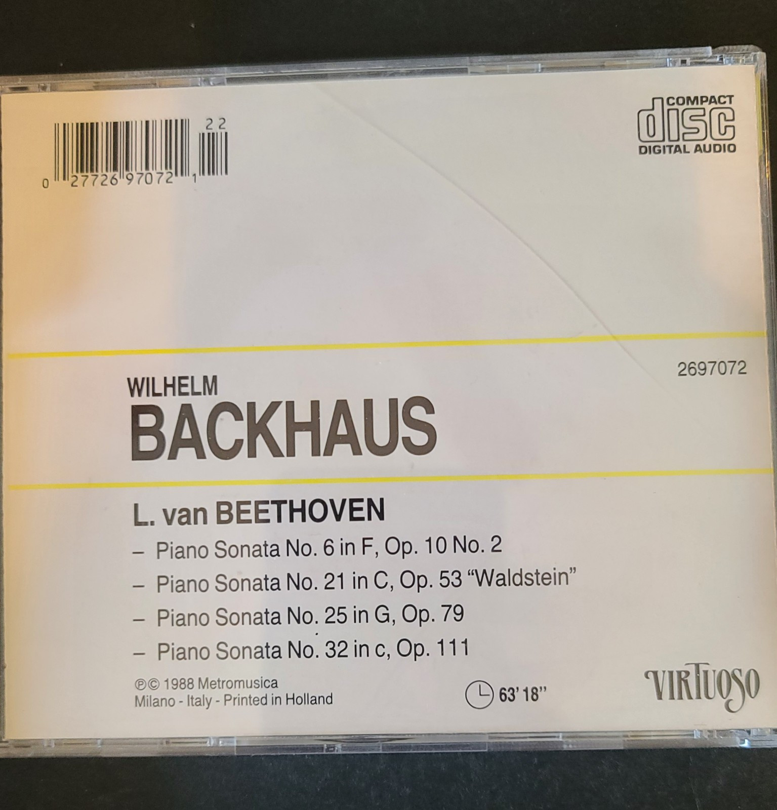 Classical Music CD Lot - Beethoven 10 Cds #1 Kempff Barenboim Backhaus Schnabel+