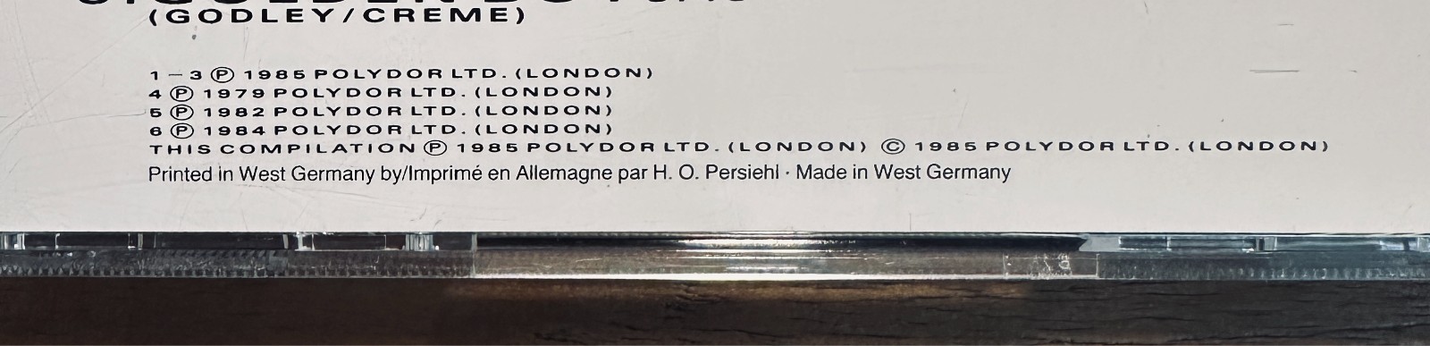 Godley & Creme - History Mix Vo1 1 - West German Import - Tested & Actual Photos