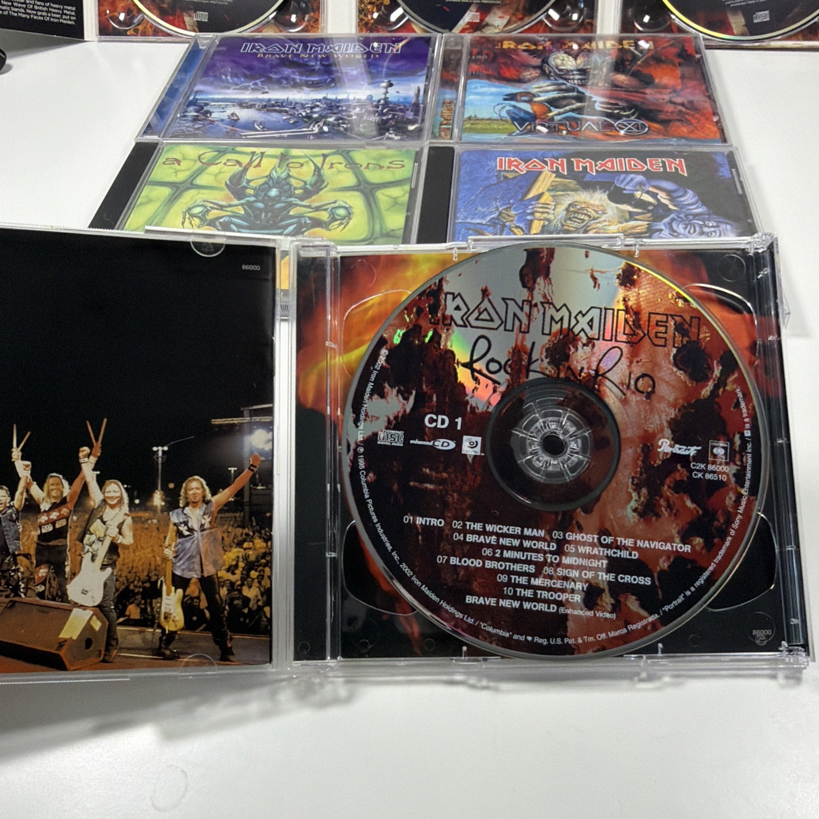 Lot Of 7 Iron Maiden Cd Albums Mint Discs Complete Clean 10 Disc Set Rare HTF
