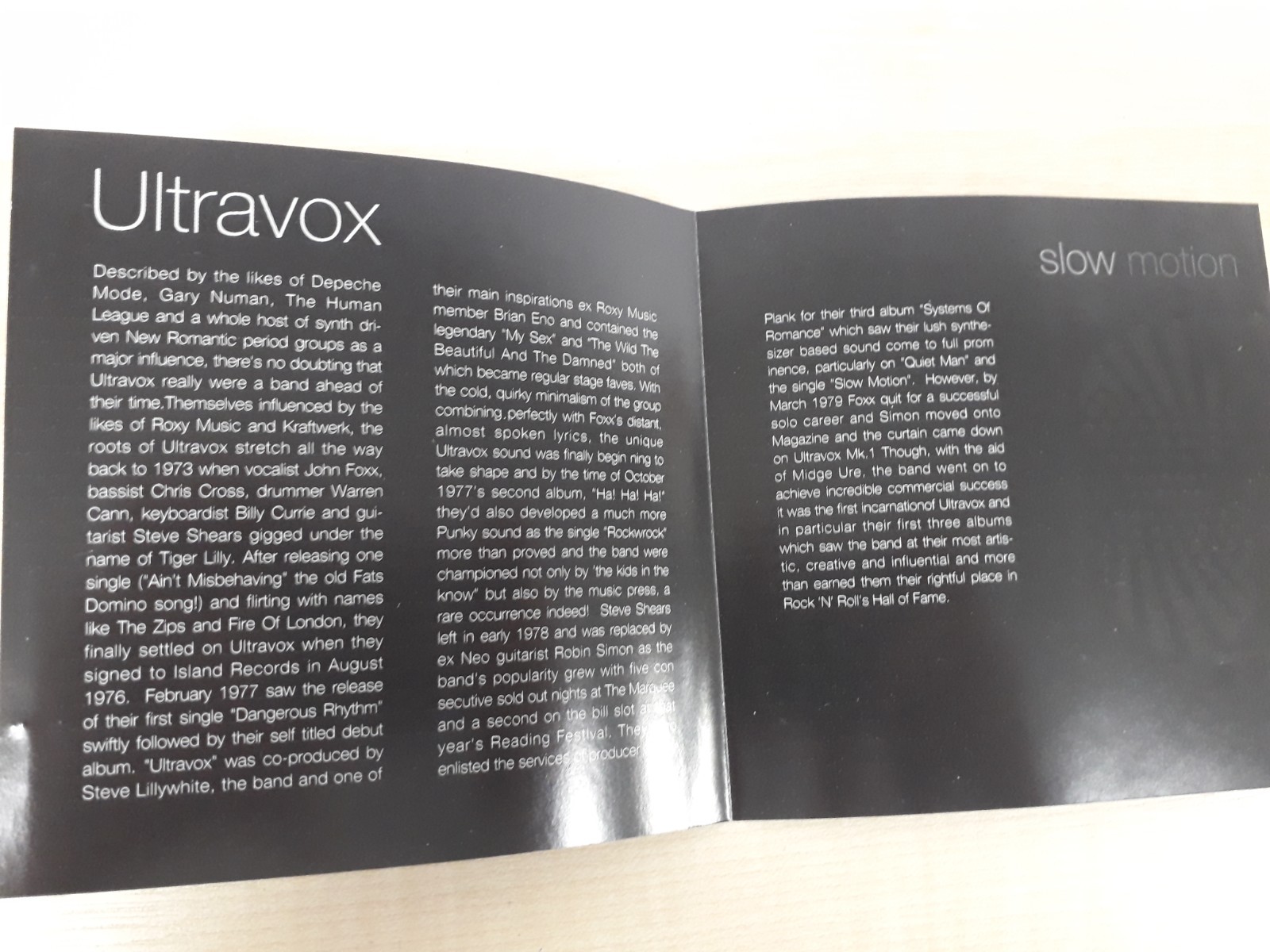 Ultravox : Slow Motion CD Karussell 1993 compilation