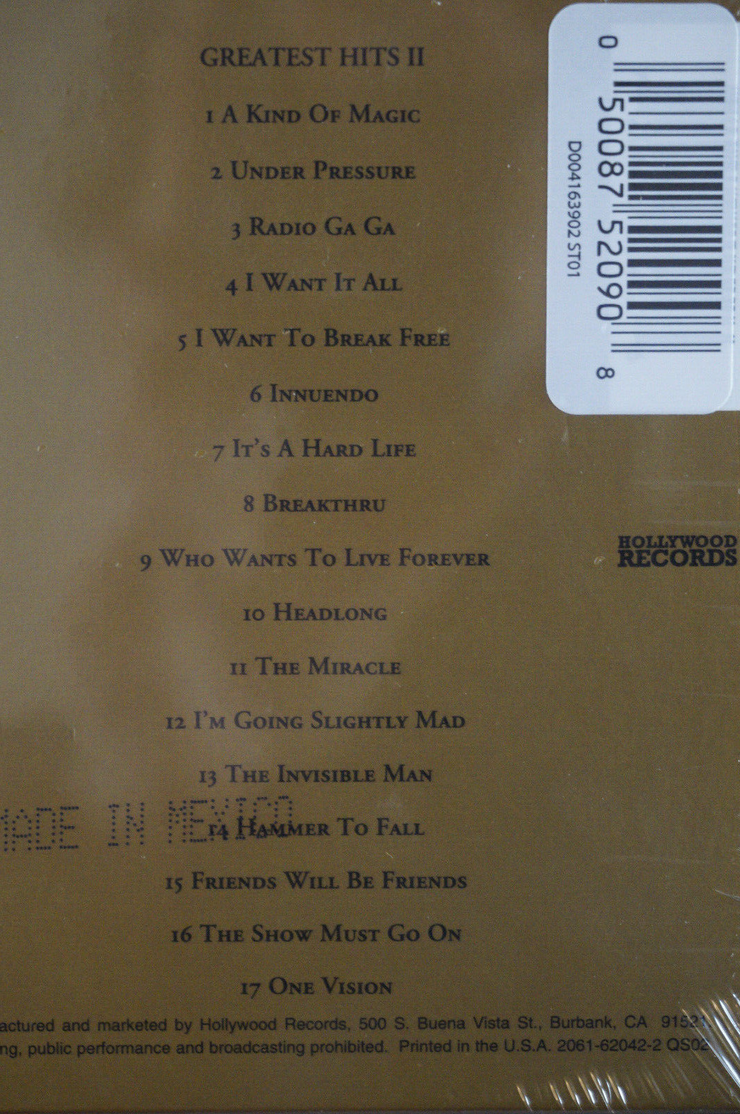 Queen Greatest Hits 2 CD Bohemian Rhapsody Under Pressure Save Me New Sealed
