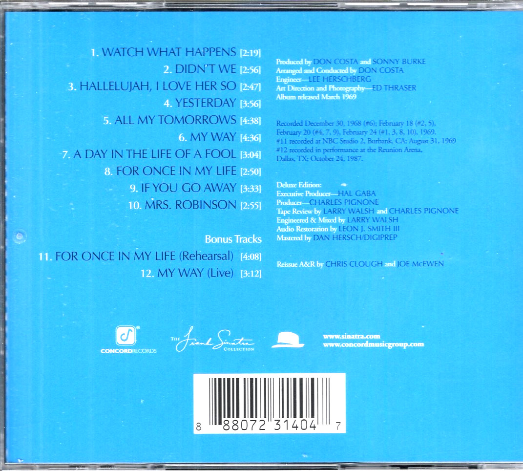 Frank Sinatra: My Way .. 12 HITS .. (CD, CONCORD 2009)
