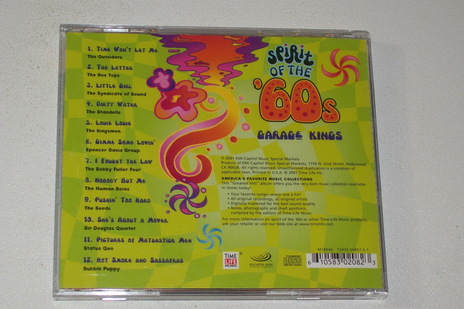 Spirit Of The '60s: Garage Kings+Rockin 60s+Kicks (CD, 2001 Time Life,3 CD LOT)