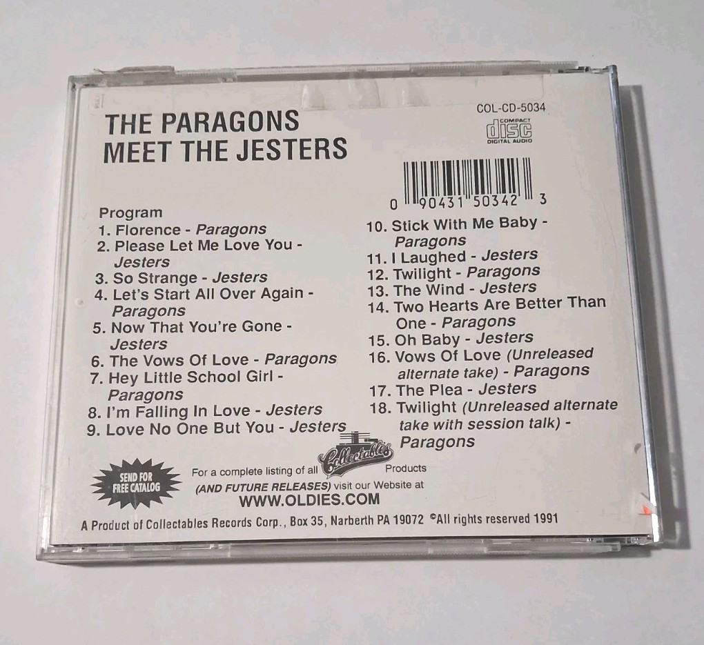 The Paragons Meet the Jesters by The Paragons (CD 1994 Collectables) COL-CD-5034