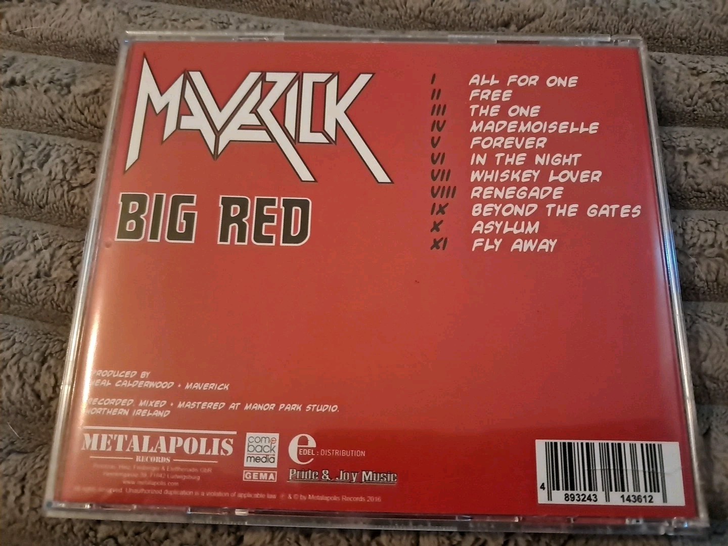 Maverick Big Red CD 2016 Metapolis Records Germany Hard Rock 11 Tracks Rare