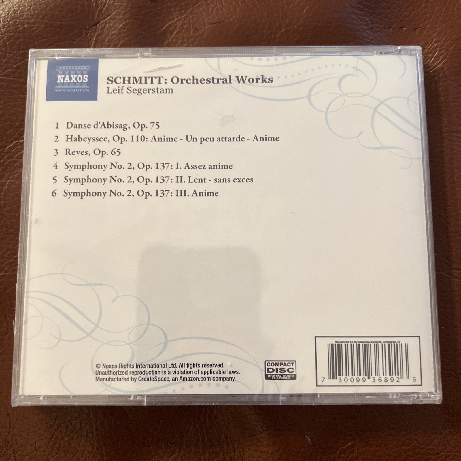 Florent Schmitt Orchestral Works Symphony No.2 LEIF SEGERSTAM CD NEW SEALED