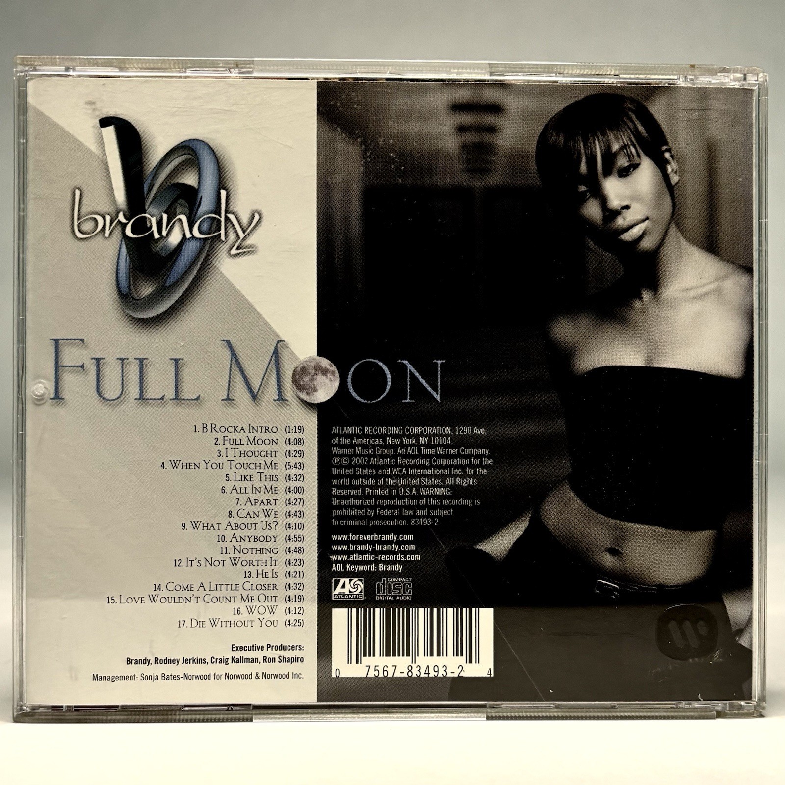 Brandy - Full Moon 2002 Original CD Atlantic Records - R&B Soul - EXCELLENT