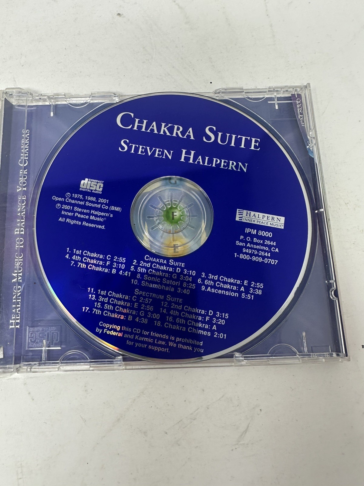 Steven Halpern - Chakra Suite CD Used Very Good Free Shipping