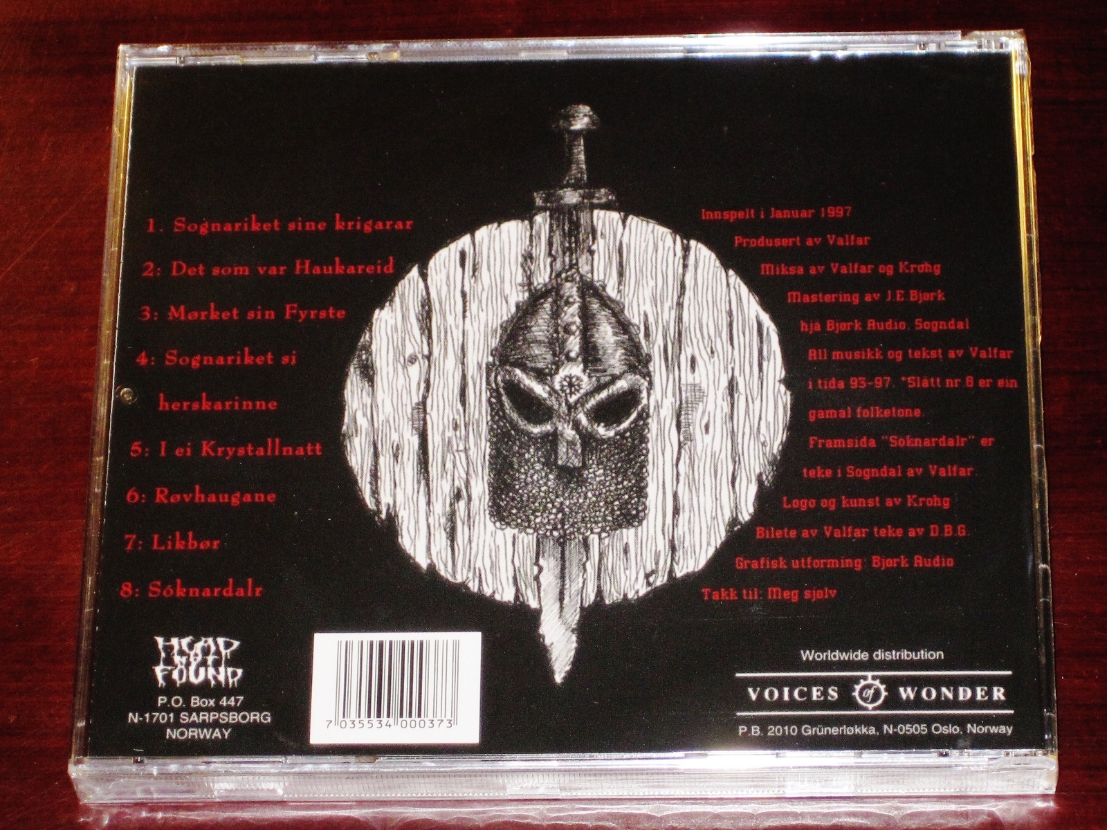 Windir: Soknardalr CD 2006 Head Not Found / Voices Of Wonder