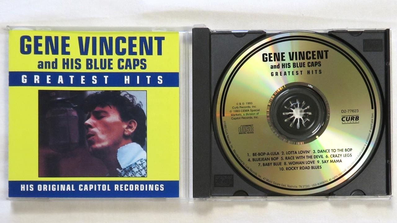 Gene Vincent And His Blue Caps Greatest Hits CD 1993 Curb Rockabilly Capitol