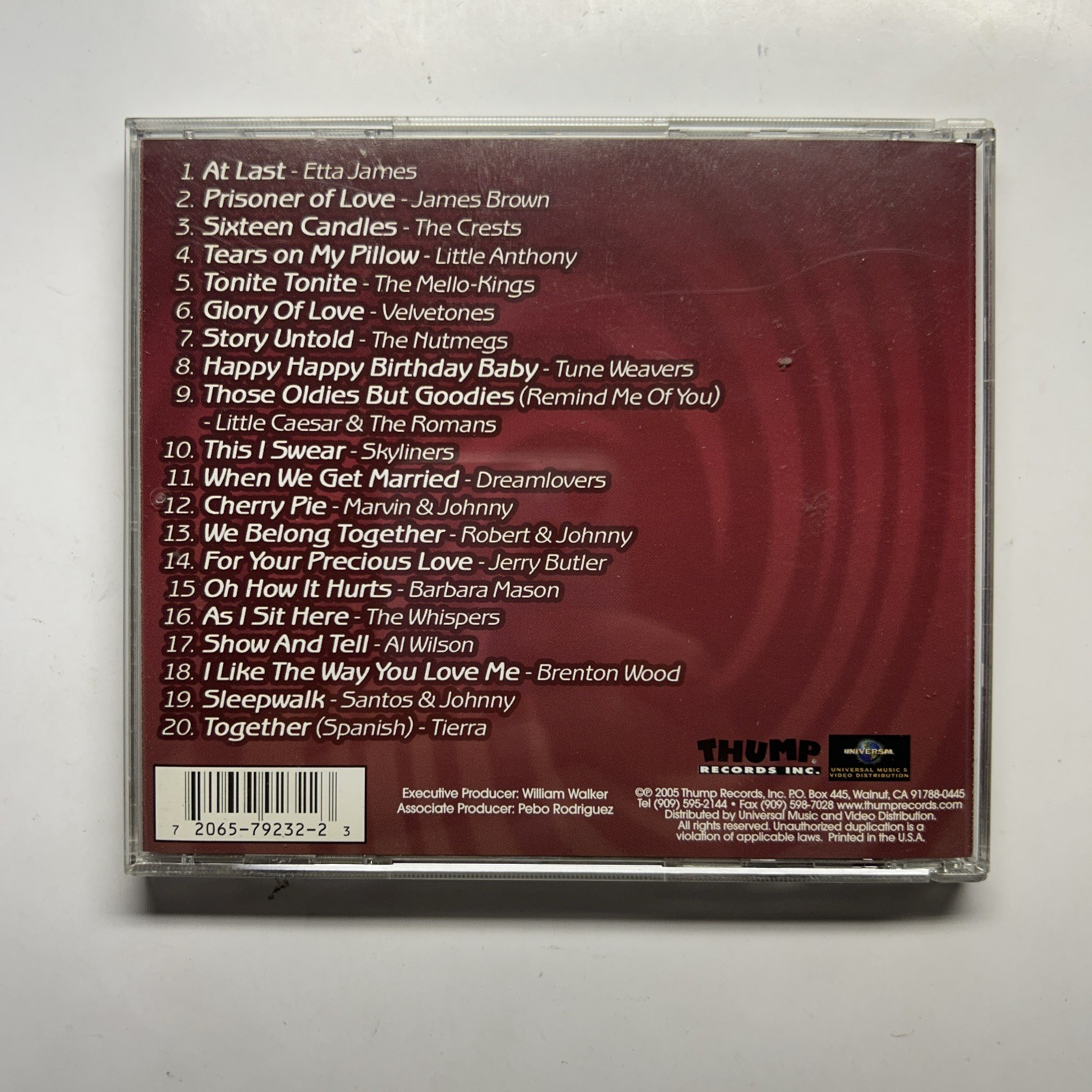 OLD SCHOOL OLDIES Vol 2 - Etta James/James Brown/Little Anthony THUMP RECORDS CD