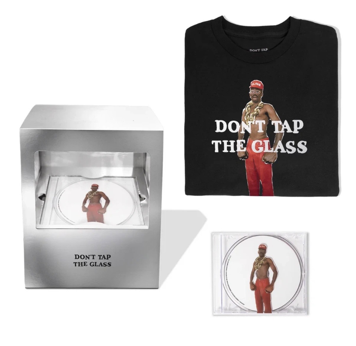 TYLER THE CREATOR DONT TAP THE GLASS BOXSET XXLARGE BLACK TEE + CDBOX SET SEALED