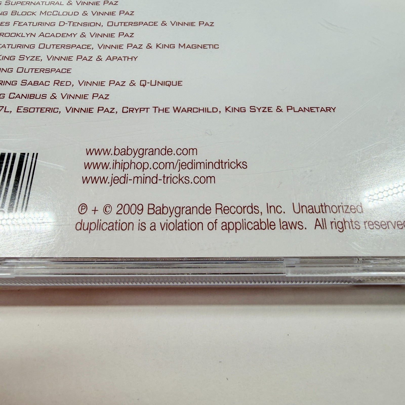 Jedi Mind Tricks Greatest Features CD 2009 Deluxe Vinnie Paz Ill Bill Esoteric