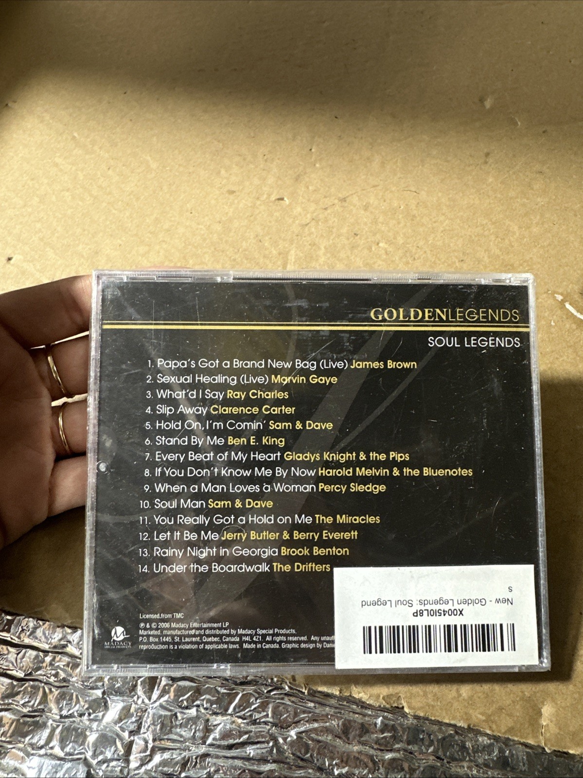Golden Legends Soul Legends (2006) Madacy Audio Music CD