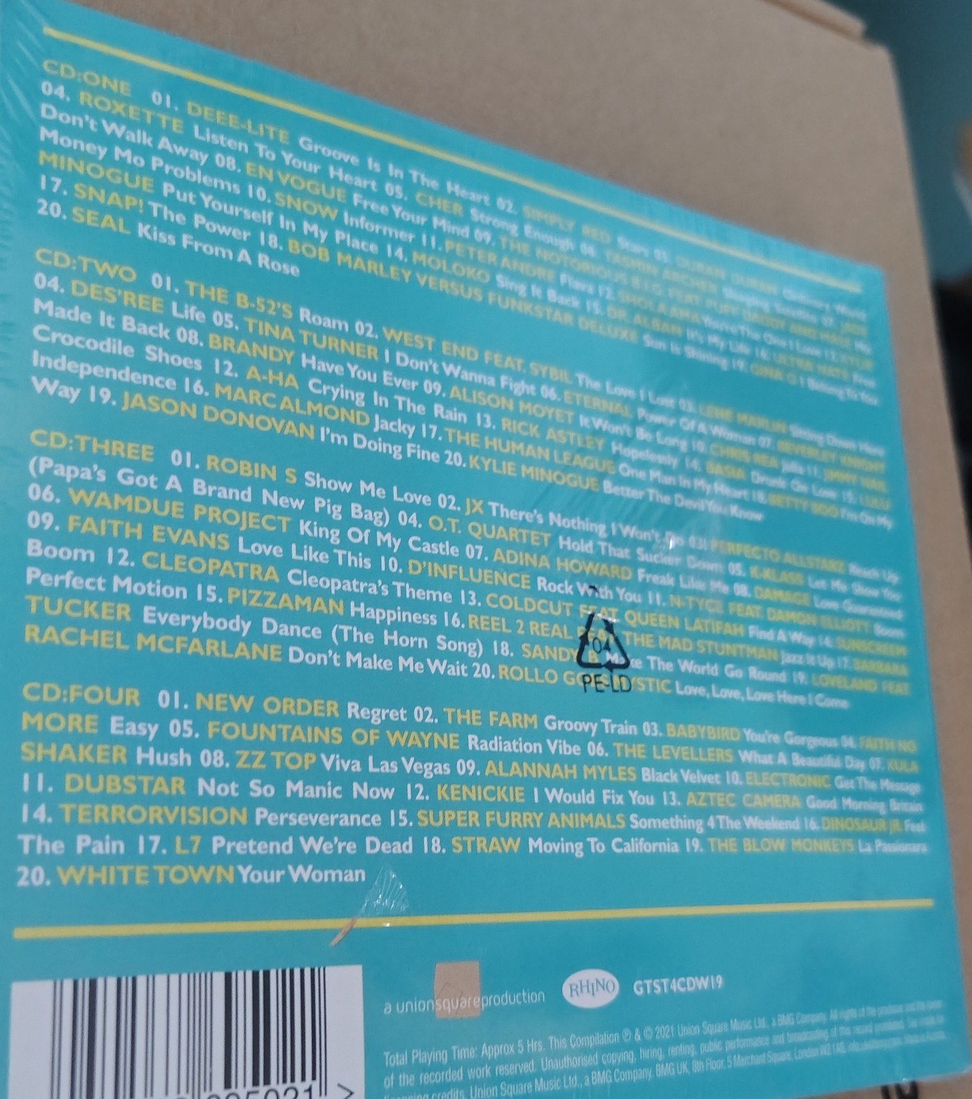 Rhino Greatest Ever Decade 90s 4CD Compilation Pop Rock 1990s 2021