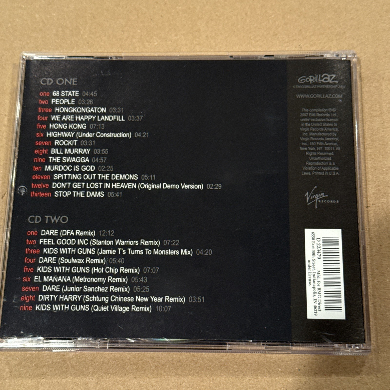 Gorillaz 6 Album Lot: Demon Days, Plastic Beach, D-Sides, G-Sides, Spacemonkeyz