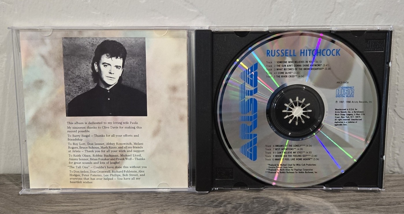 Russell Hitchcock - Self Titled CD 1988 Arista Records RARE OOP (Air Supply)