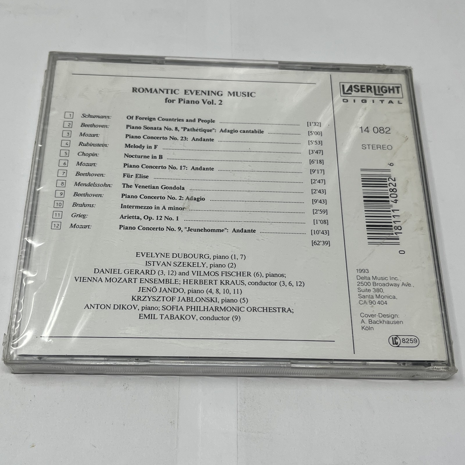 Romantic Evening Music for Piano Vol. 2 CD LaserLight Digital Classical 14 082