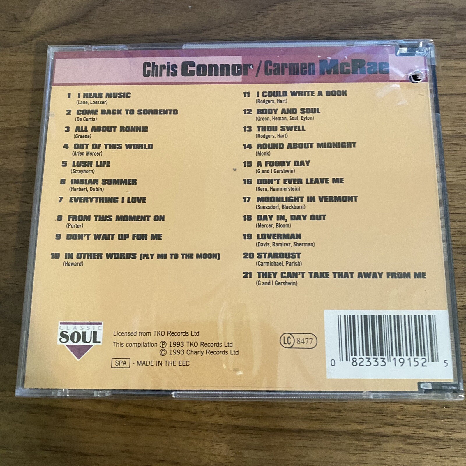 CD Chris Connor / Carmen McRae ‎- Out of This World - Sealed NEW CD #2