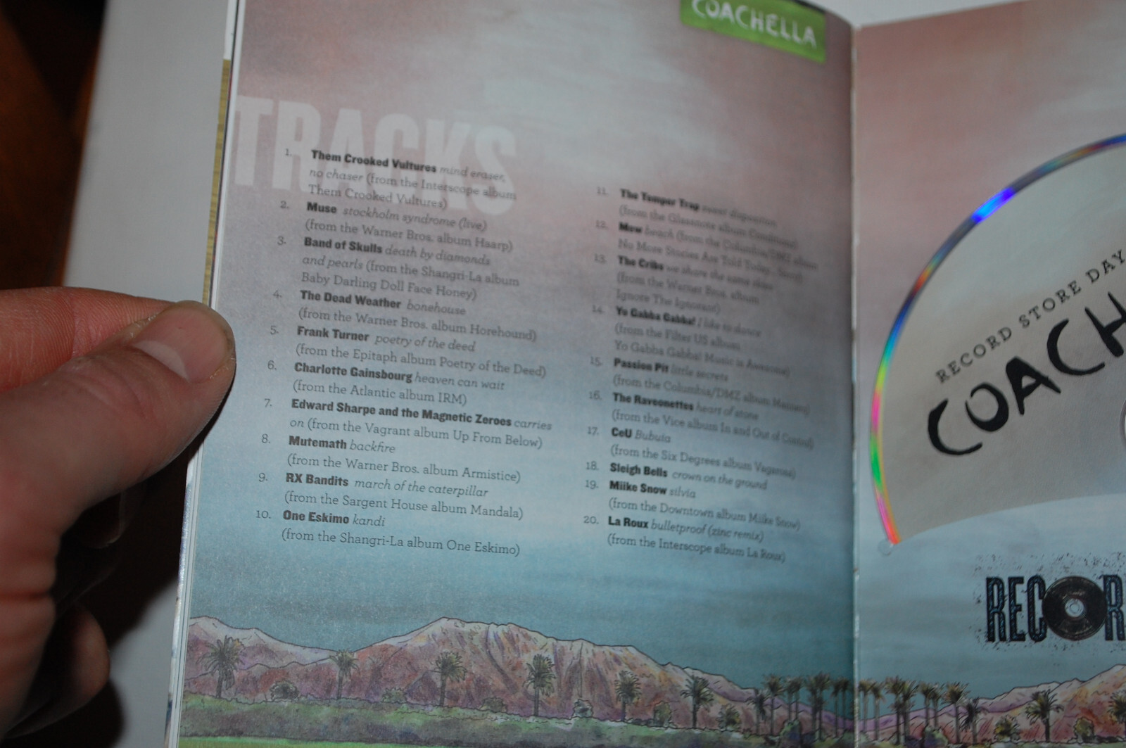 Coachella Sampler CD 2010 2011-Record Store Day-Dead Weather Muse Duran Duran