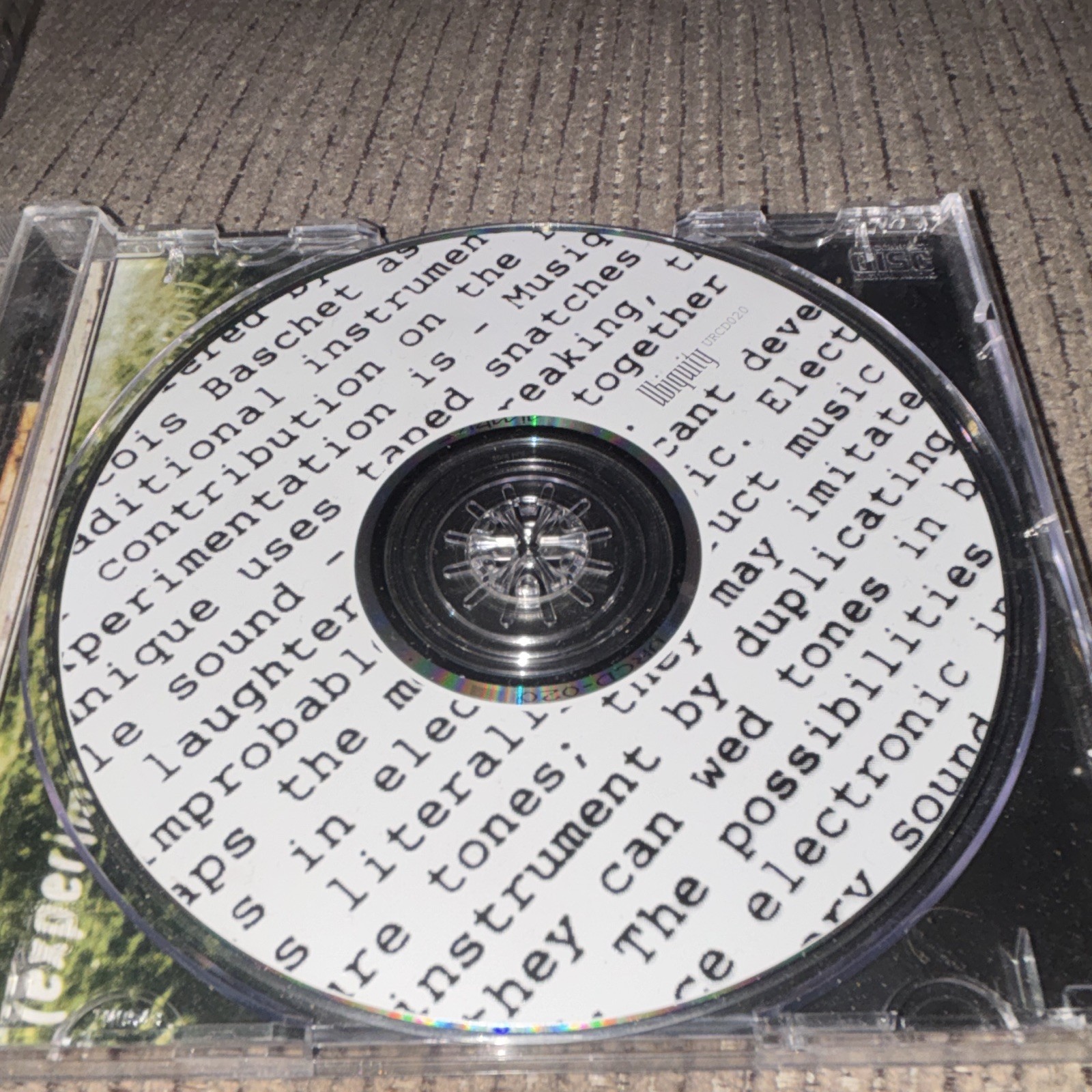Ubiquity Records Experiment: Ideal Reconstruction CD Comp 1997