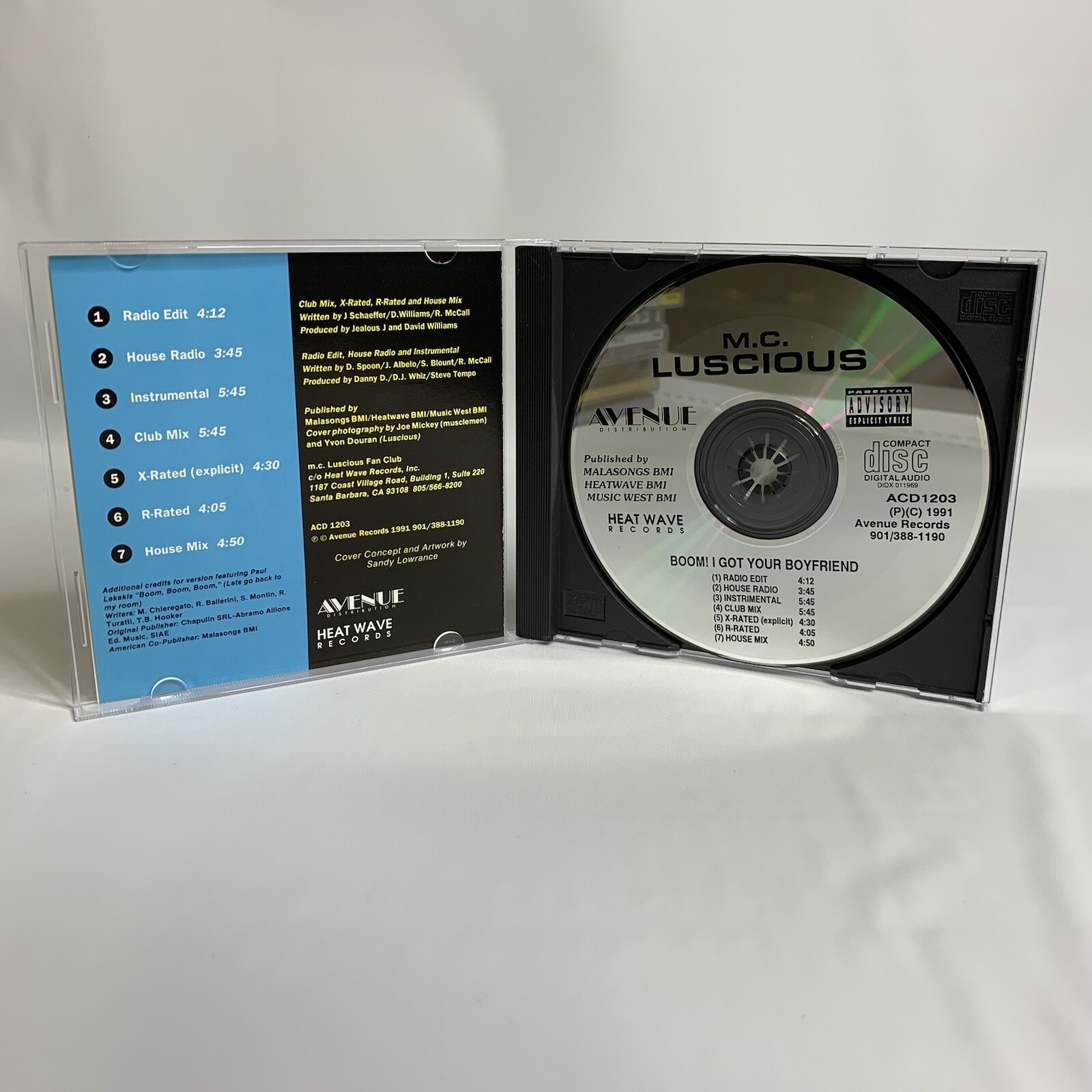 MC Luscious CD Boom I got Your Boyfirend 1991 House Mix Radio Edit X- Rated Rare