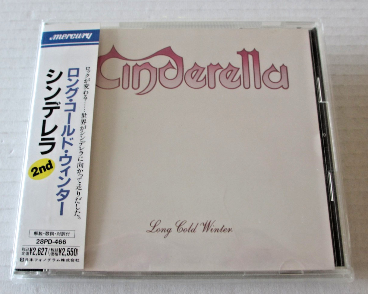 CINDERELLA- LONG COLD WINTER CD JAPAN 1989 80s HAIR METAL / GLAM ROCK 28PD-466