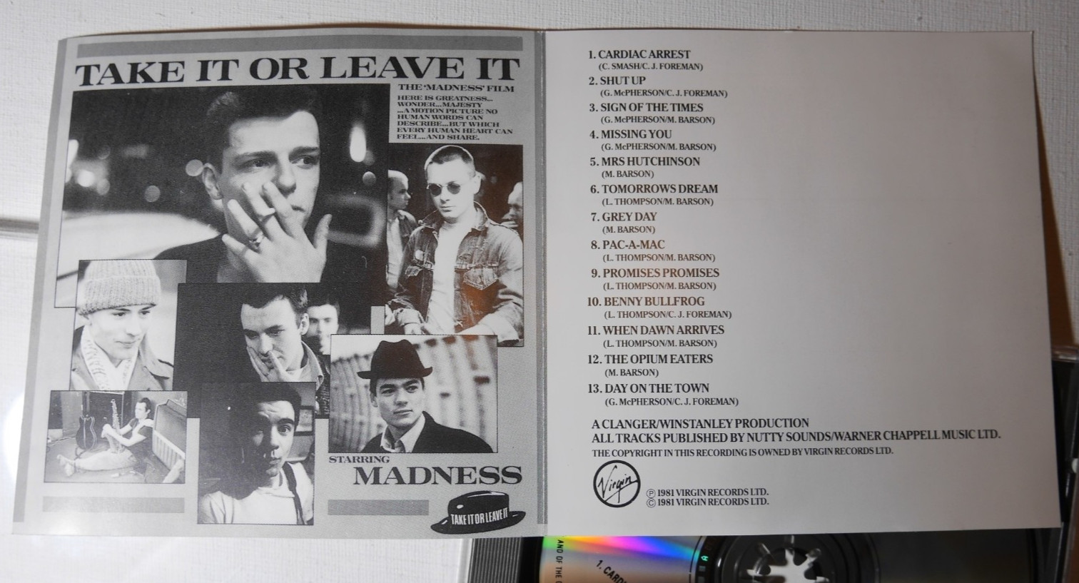 MADNESS 7 CD West German Release Case is VG+ CD is Excellent and Tested
