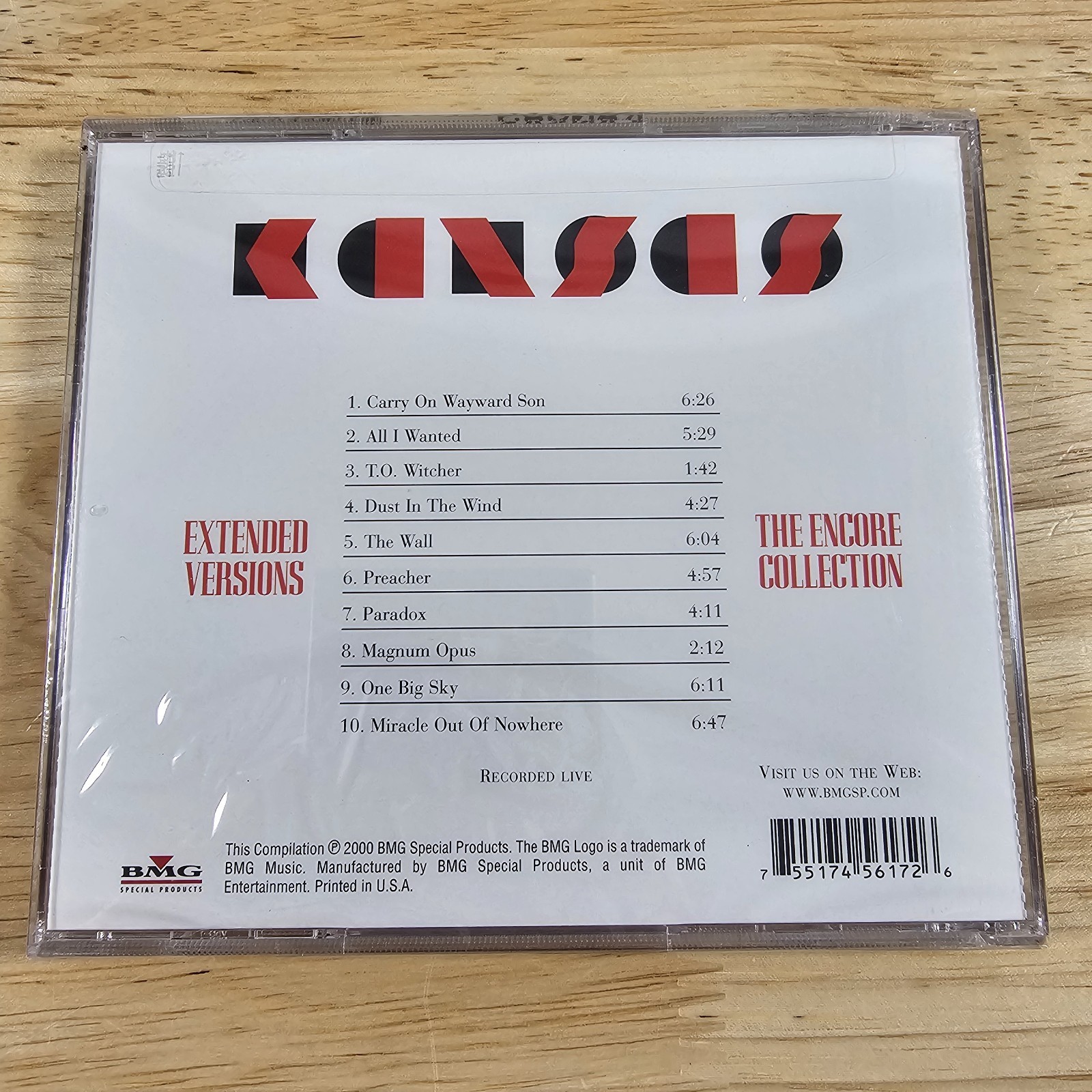 Kansas - Extended Versions (Encore Collection) (CD, 2000, BMG) - New
