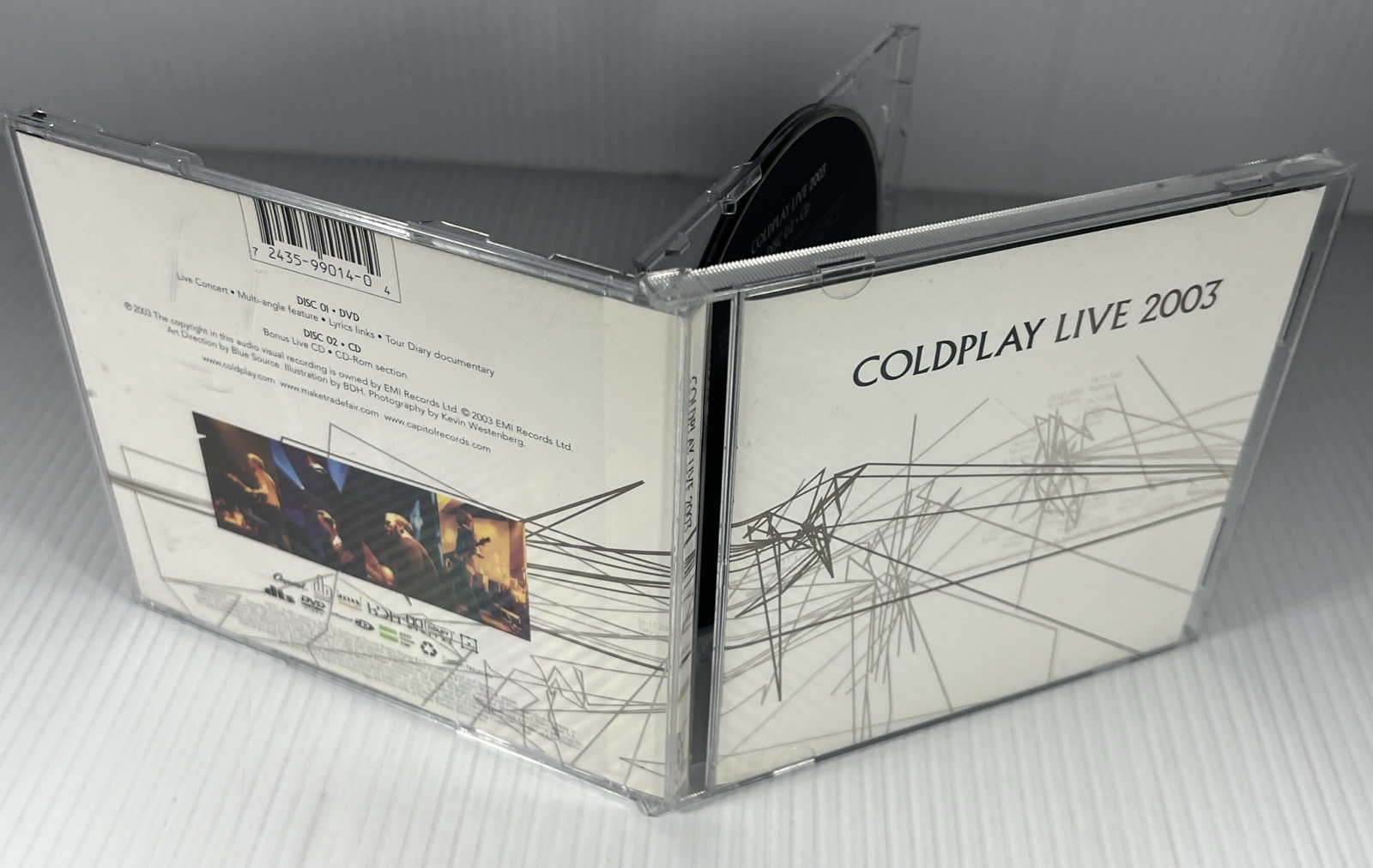 Coldplay Live 2003 CD DVD Set Capitol Clocks Yellow Digipak Like New