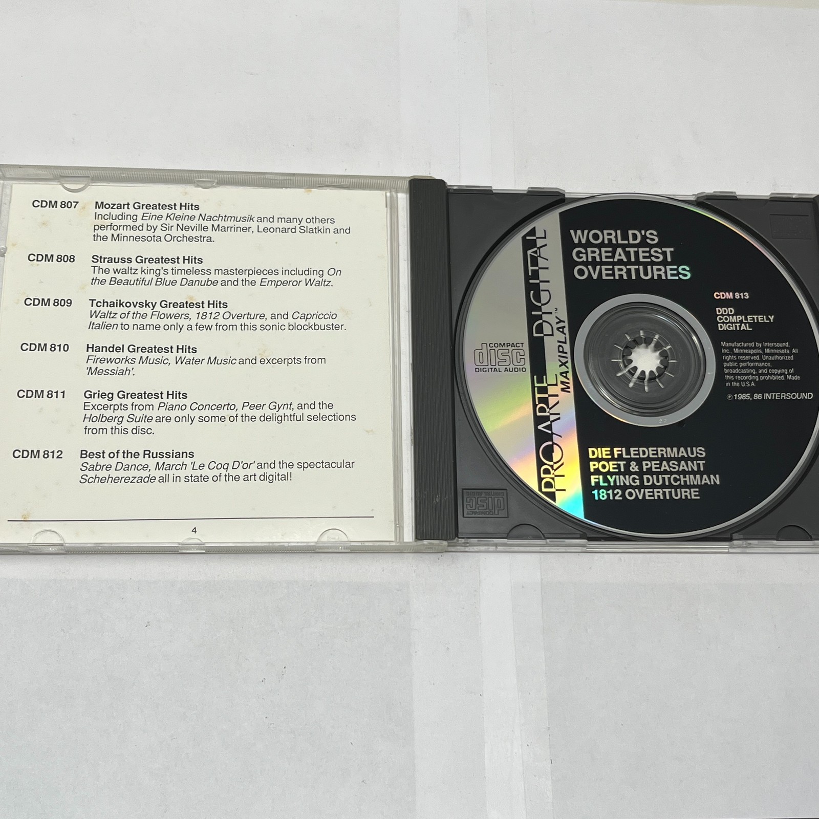 World's Greatest Overtures CD Digital Recording Pro Arte Classical Compilation