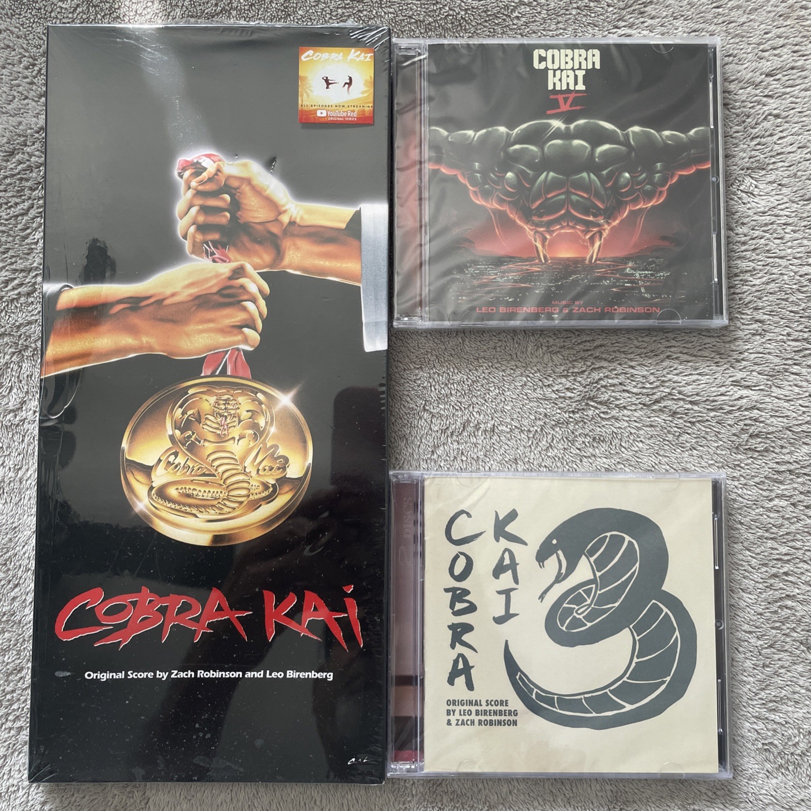 COBRA KAI Soundtrack Longbox CD RARE SEALED OOP + Season 2&3 Birenberg Robinson