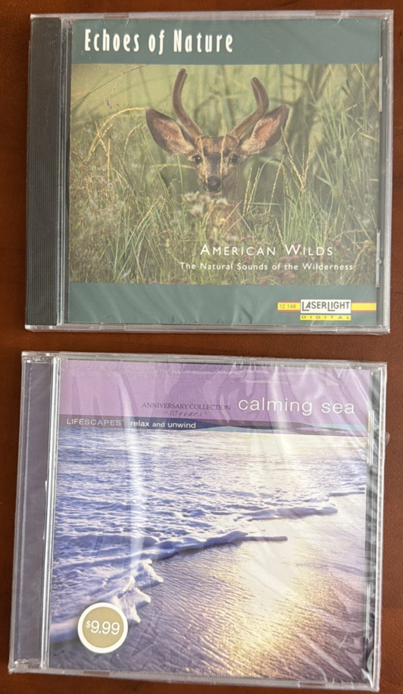 Nature Sounds Relaxation CD Lot 8 Ocean Birds Sleep Ambient Calming New Sealed