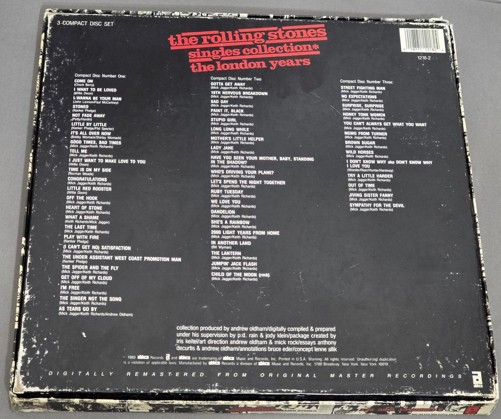 The Rolling Stones Singles Collection London Years CD 3 Disc Box Set W/ Book